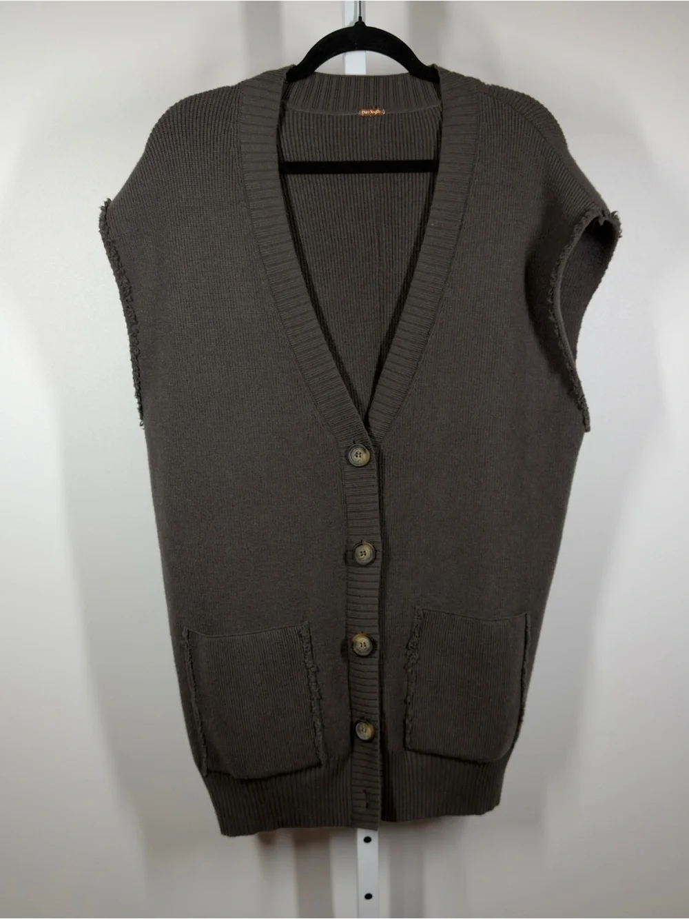 Free People Oakleigh Vest Dark Grey